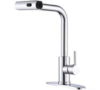 Waterfall Kitchen Tap Pull Down Sprayer Stainless Steel(electroplated)