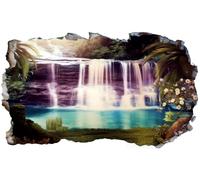 Waterfall Lake View 3D Magic Window Wall Art Self Adhesive Vinyl Poster V1*