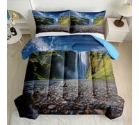 Waterfall Landscape Coverless Duvet Double Reversible
