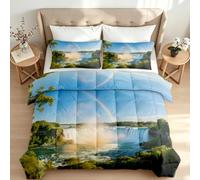 Waterfall Landscape Coverless Duvet Super King Reversible