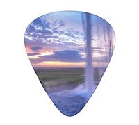 Waterfall Landscape Printed Guitar Picks 12 Pack Picks Sampler With Storage Box For Guitar Bass Ukulele 0.46mm