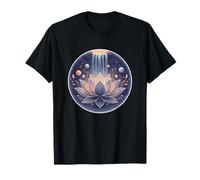 Waterfall Lotus Mandala Cosmic Spiritual Yoga T-Shirt