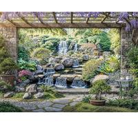 Waterfall Mural, Tapestry & Curtain Waterproof Outdoor Wall Hanging, Waterfall Feature Backdrop, Garden Pond Wall Art, Fence Feature & Outdoor Decor (W300cm x H180cm)