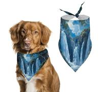 Waterfall Nature Dog Bandana Adjustable Pet Scarf Bib Cute Triangle Handkerchief for Dogs Cats Gifts