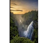 Waterfall Notebook: Beautiful Nature Scenery Landscape Journal Diary Size 6"x 9", 120 College Ruled Pages, Amazing Gift