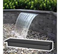 Waterfall Overflow System155 cm Indoor/Outdoor Fountain withHose for Private & Commercial Use Stylish Black Design Perfect for Gardens & Patios