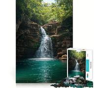 Waterfall Paradise Adults 1000 Piece Jigsaw Puzzle Memory Fun Game Clean Cut Sturdy Components Unique Gift for Stress Relief (50x75cm)