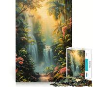 Waterfall Paradise Jigsaw for Teenagers 1000 Pieces Memory Fun Game Smooth Burr Free Surface Birthday Gift Brain Teaser Toy (38x52cm)