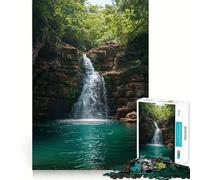 Waterfall Paradise Puzzle for Adults 1000 Pieces Memory Play Game Firm Fit Secure Assembly Meaningful Connection Building Game (38x26cm)