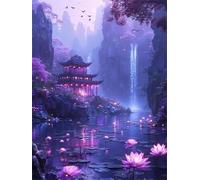 Waterfall Pavilion 1500 Piece Jigsaw Puzzles For Adults, Fun Challenging & Brainteasing 1500 piece Adult jigsaw puzzle, Impossible puzzles, Gift for Men/Women, Finished Size is 87x57cm