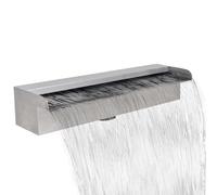 Waterfall Pool Fountain Brushed SS 304 45cm W x11.5cm D Rectangular Spout Outlet