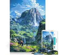 Waterfall Rider Jigsaw for Teenagers 1000 Pieces Mental Improve Play Uniform Size Precise Pieces Family Fun Night Activity (38x26cm)