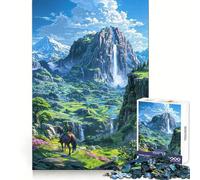 Waterfall Rider Jigsaw Puzzles for Teenagers 1000 Pieces Clear Recall Leisure Activity Flawless Cut Best Gift (50x75cm)