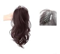Waterfall Roll Ponytail Clip Human Hair 35cm Volume(Dark Brown)