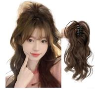 Waterfall Roll Ponytail Clip Human Hair 35cm Volume(Light Brown)