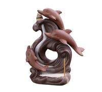 Waterfall Room Decoration Purple Sand Crafts And Ornaments Creative Dolphin Aroma Backflow Incense Burner