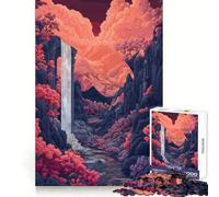 Waterfall Ruin Valley 1000 Pieces Puzzles for Adults Clear Thinking Stress Relief Fun Precise Edges Lovely Gift (38x52cm)