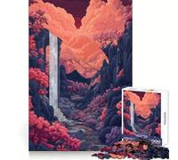 Waterfall Ruin Valley Jigsaw 1000 Pieces for Teenagers Brain Agility Cozy Pastime Secure Join Ideal Xmas Gift (38x26cm)