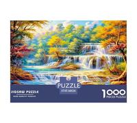 Waterfall Scenery 1000 Pieces Jigsaw Puzzles for Adults Impossible Beautiful Home Decoration Art Colorful DIY Craft 38x26cm/1000pcs