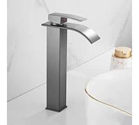 Waterfall Sink Faucet, Single Handle Design, Brass Construction for Modern Kitchen and Bathroom