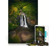 Waterfall Spectacle 1000 Piece Teenager Puzzles Mental Focus Game Precision Cut Smooth Edges Christmas Stocking Stuffer Game (38x52cm)