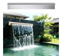 Waterfall Spillway Fountain.36in Large Waterfall Spillway Kit for Outdoor/Indoor Water Features - Silver Pond Fountain System for Patio, Deck & Spa Landscaping - Enhance Garden Aesthetics &