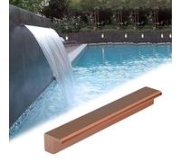 Waterfall Spillway Fountain.Heavy Duty 54" Water Flow Spillway with Connector - Durable Bronze Outdoor Fountain Waterfall Decor for Patios, Decks, Spas & Gardens - Enhance Aesthetics & Funct