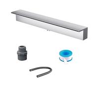 Waterfall Spillway Fountain.Invisible Waterfall Garden Fountain Spillway, 70.9" Flush Mount Design for Pools, Silver Water Feature - Elevate Your Outdoor Oasis Decor，（Silver，180cm/70.9inch）