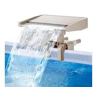 Waterfall Spillway, Relaxing Waterfall Cascade Ground Swimming Pool Fountain, Detachable Stand Pond Waterfalls for Indoor Outdoor Garden Rockery Pond Swimming Pools