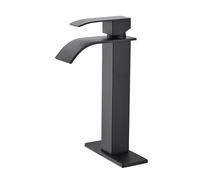 Waterfall Spout Bathroom Faucet Single Handle Sink Modern Design Easy Installation