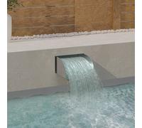 vidaXL Waterfall 30x34x14 cm Stainless Steel 304 Garden Swimming Pool Fountain