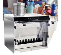 Waterfall Spray Booth with Intelligent Water Curtain, 180W Airbrush Spray Booth, 2200l/H Flow, 33cm Workbench, 3 Color LED Lights for Model Craft Painting