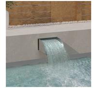 Waterfall stainless steel 304 matt brushed silver 30x34x14 cm pond spout for spa
