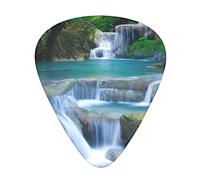 Waterfall Stream Printed Guitar Picks 12 Pack Picks Sampler With Storage Box For Guitar Bass Ukulele 0.46mm