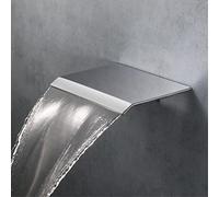 Waterfall Tub Spout, Soild Brass Bathtub Spout, 7.8 inch High Flow Bath Spout, Wall Mount Tub Filler Fixtures, Bathroom Sink Faucet,Chrome