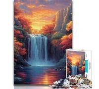 Waterfall View 1000 Piece Jigsaw Puzzle for Adults And Teenagers,Decompressing Intellectual Educational Toy Great Gifts And Toys (75x50cm)