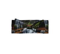 Waterfall View Baby Bow Headband for Girls - Soft & Stretchy Polyester Infant Headband, Perfect for Newborns, 0-6 Months, Baby Gift, Photo Prop