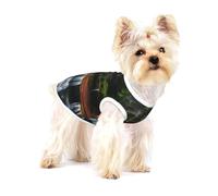 Waterfall View Small Pet Cotton Vest S Full Print Dog Cat Soft Breathable Elastic Apparel Daily Party Outfit