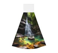 Waterfall Views Coral Velvet Hand Wipes - Absorbent Cleaning Cloths for Kitchen, Bathroom, Car, Camping - Home Use