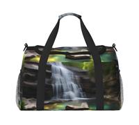 Waterfall Views Hand Travel Bag.Fashionable Design, Large Storage Capacity, Suitable For Business Trips And Short Trips., Black, One Size