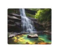 Waterfall Views Non-Slip Mouse Pad Seven by Nine Inch Horizontal Design for Office Gaming and Laptop Use