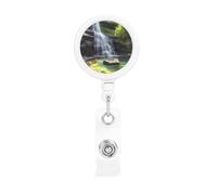 Waterfall Views Retractable Badge Holder is Durable Sturdy Comes with A Lanyard for Office Hospital Staff Wearing