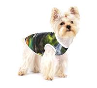 Waterfall Views Small Pet Cotton Vest L Full Print Dog Cat Soft Breathable Elastic Apparel Daily Party Outfit