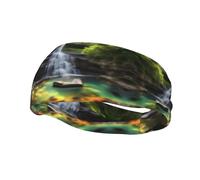 Waterfall Views Sports Sweat-Absorbing Headband Suitable for Running Yoga Fitness Cycling and Tennis