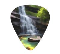 Waterfall views the 12-piece guitar picks include three picks: thin, medium and heavy. suitable for electric, acoustic and bass guitars of all strengths