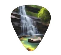 Waterfall Viewsguitar Plectrum 12 Piece Set, 3 Thicknesses With Case For Bass Guitar, &Electric Guitar And More.