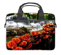 Waterfall with Lucid Ganoderma Laptop Case Bag Sleeve Portable Crossbody Messenger Briefcase w/Strap Handle, 13 14 inch