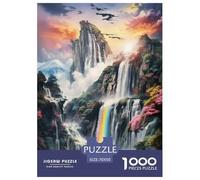 Waterfall Wonderland Jigsaw Puzzles Puzzles for Adults Kids. 1000 Piece Impossible Challenge Toy Educational Game Home Decoration for Educational Games Gifts 70x50cm/1000pcs