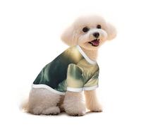 Waterfalls and Fog in a Fantasy World Dog T-Shirt Clothes Apparel Puppy Vest Pet and Elastic Tank Top Clothing, Dogs Cats Pullovers Cute Breathable Soft Medium