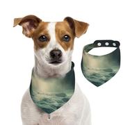 Waterfalls and Fog in a Fantasy World Pet Scarf Dog Bandanas Spring Summer Soft Cotton Puppy Scarfs Adjustable Accessories for Small Medium Large Girl Boy Pup Medium
